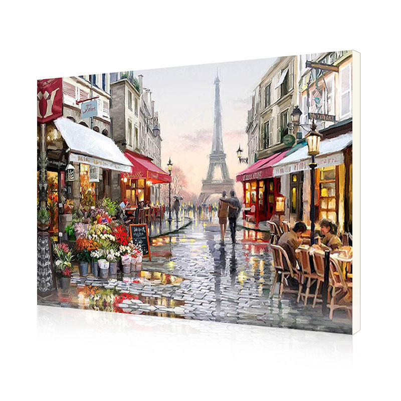 

Картина на холсте по номерам Lesko Париж E-190 Цветочный магазин 40-50см набор для творчества живопись (SKU_4758-14635)