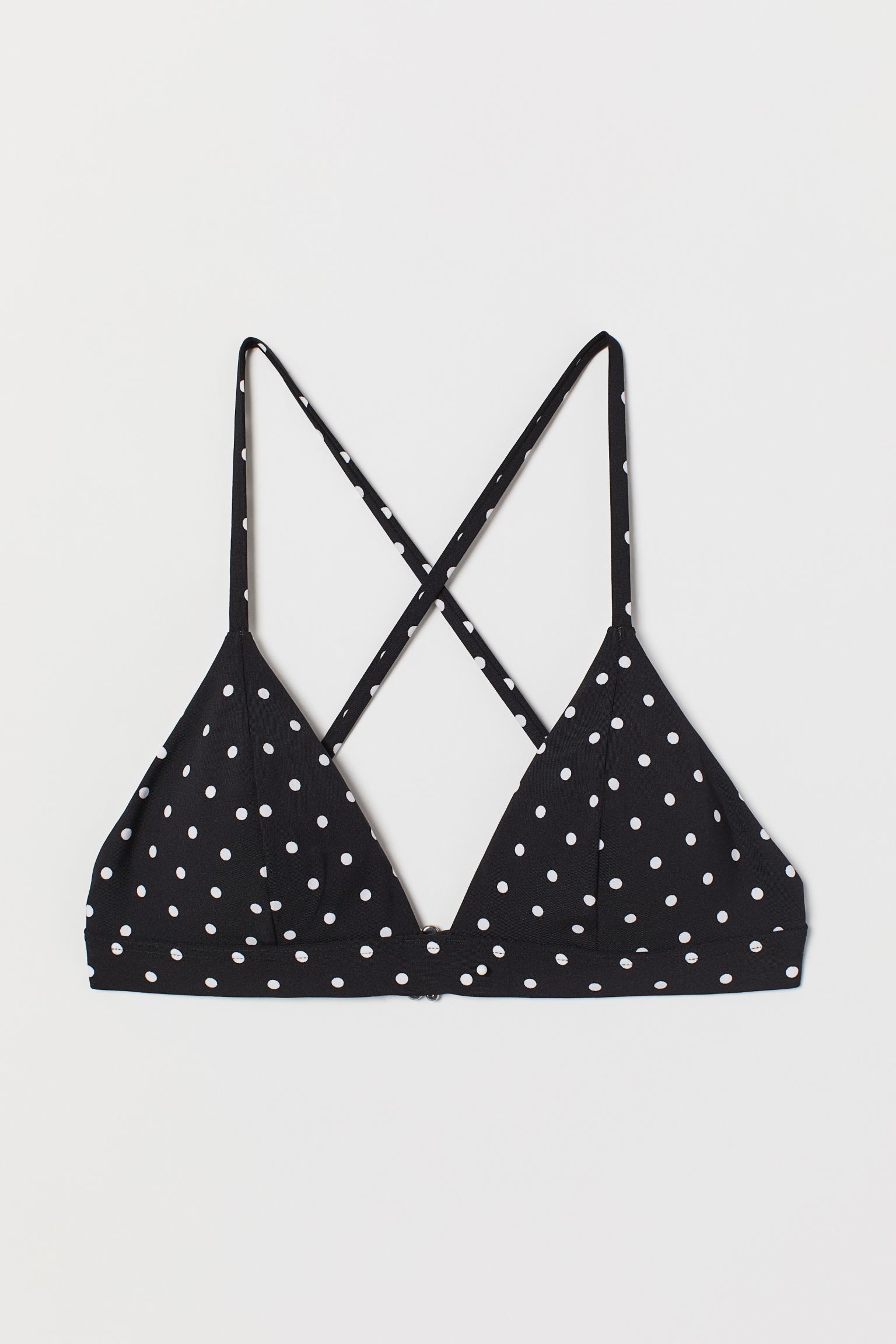 

Купальный лиф H&M  черный горох 6085596309, Купальный лиф H&M 40 черный горох 6085596309
