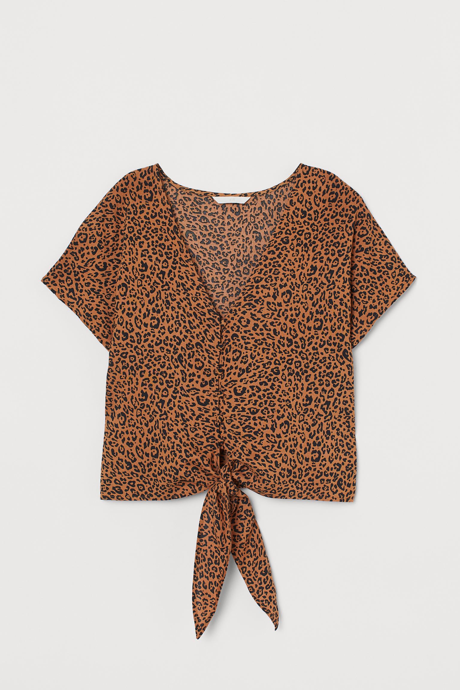 

Блуза H&M  коричневый леопард 211760975, Блуза H&M 34 коричневый леопард 211760975