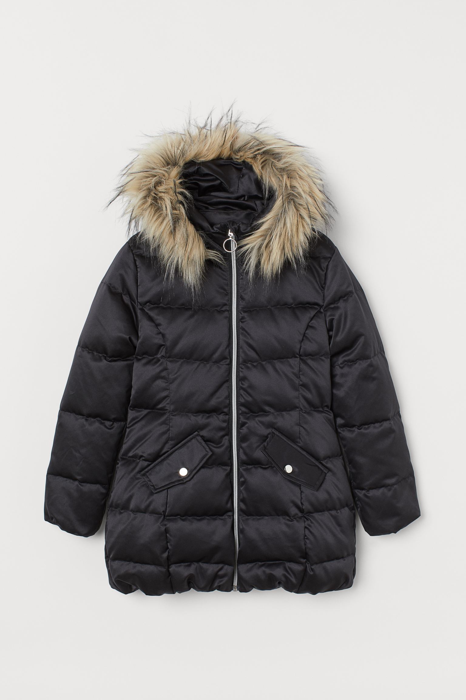 

Пуховик H&M 158см черный 11087650470
