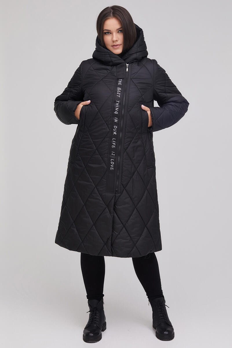 

Женское пальто CR-957-BLK 58 черное