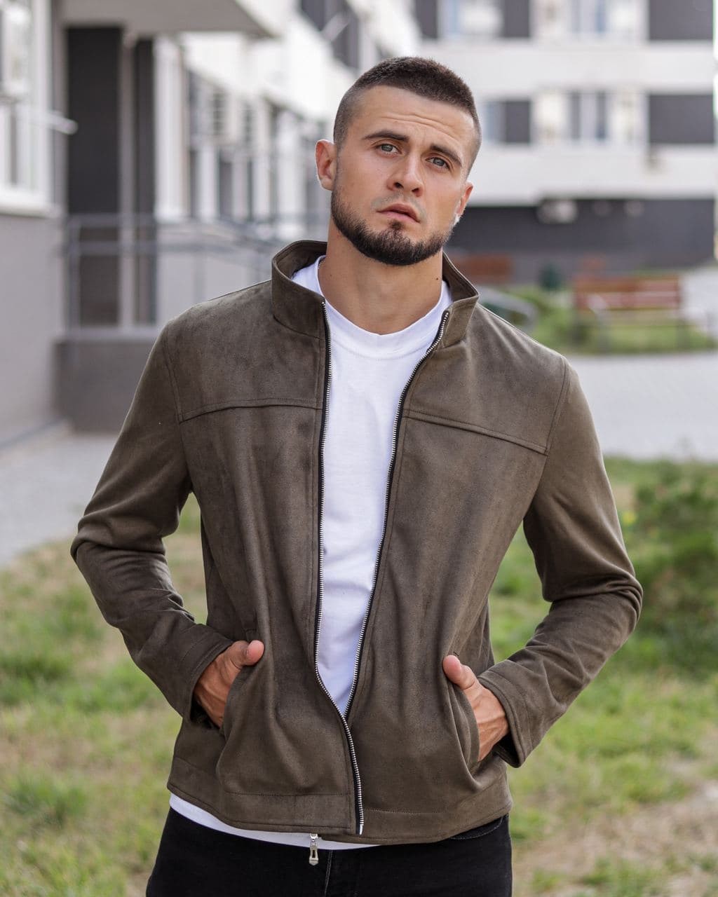 

Мужская куртка из искусственной замши .VDLK Suede  хаки, Мужская куртка из искусственной замши .VDLK Suede M хаки