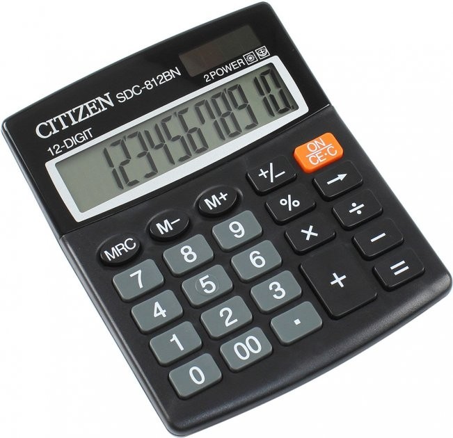 

CITIZEN Калькулятор 12 разрядный SDC-812BN