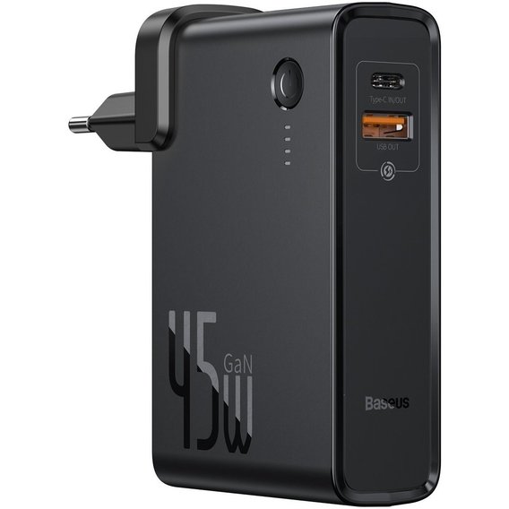 

Внешний аккумулятор + СЗУ Baseus Power Station 2-in-1 Quick Charger Black (PPNLD-C01) [57496]