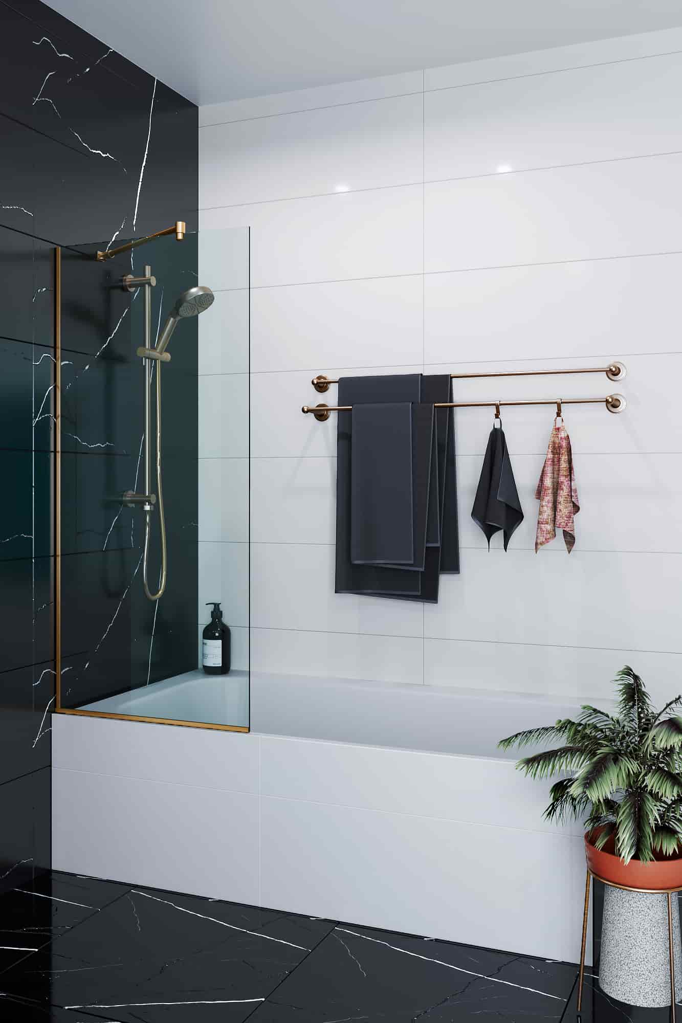 

Шторка для ванны Andora ANIMA BRONZE 700х1500 мм
