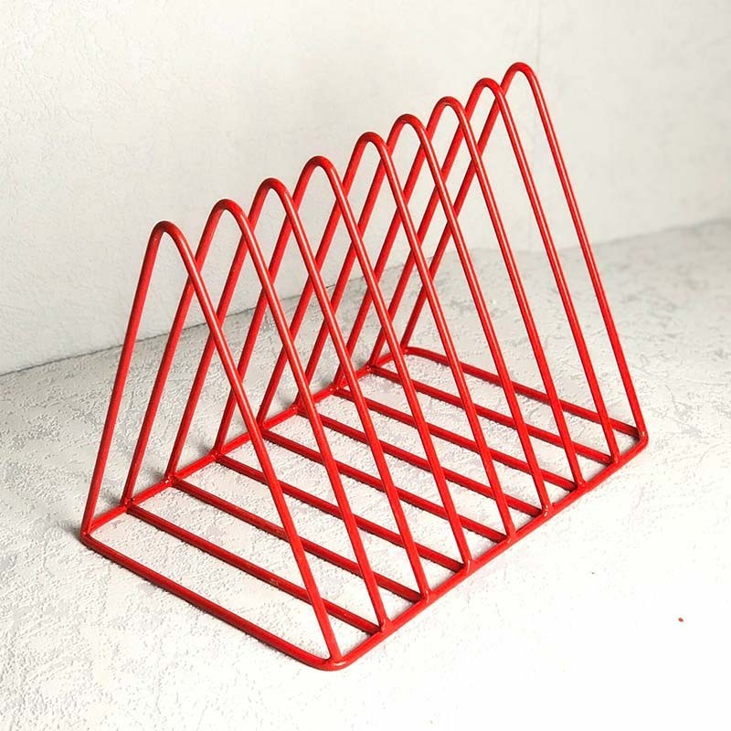 

Подставка для книг, журналов Wire Decor Art Triangle 26х18х19 см, красный