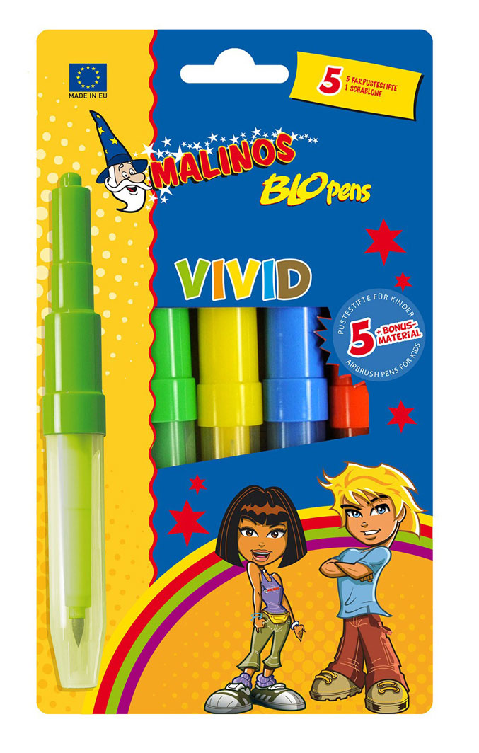 

Фломастеры-аэрографы Малинос Malinos BLOpens Vivid 5 шт (MA-300919)