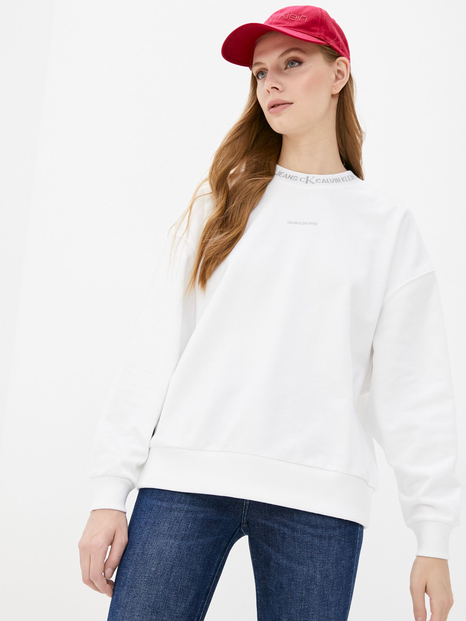 

Свитшот Calvin Klein Jeans Logo Trim Crew Neck J20J217146-YAF M Белый