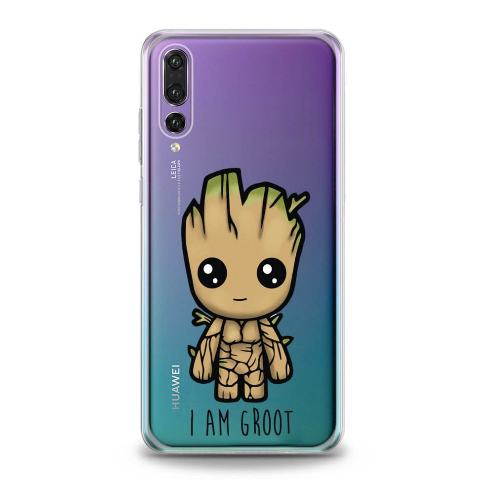 Чехол силиконовый для Huawei (I am groot) Honor Note 10 хуавей хонор ...
