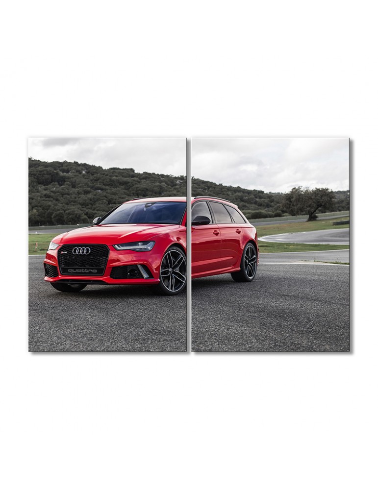 

Модульная картина Artel «Ауди rs6 авант красный автомобиль» 2 модуля 70x105 см