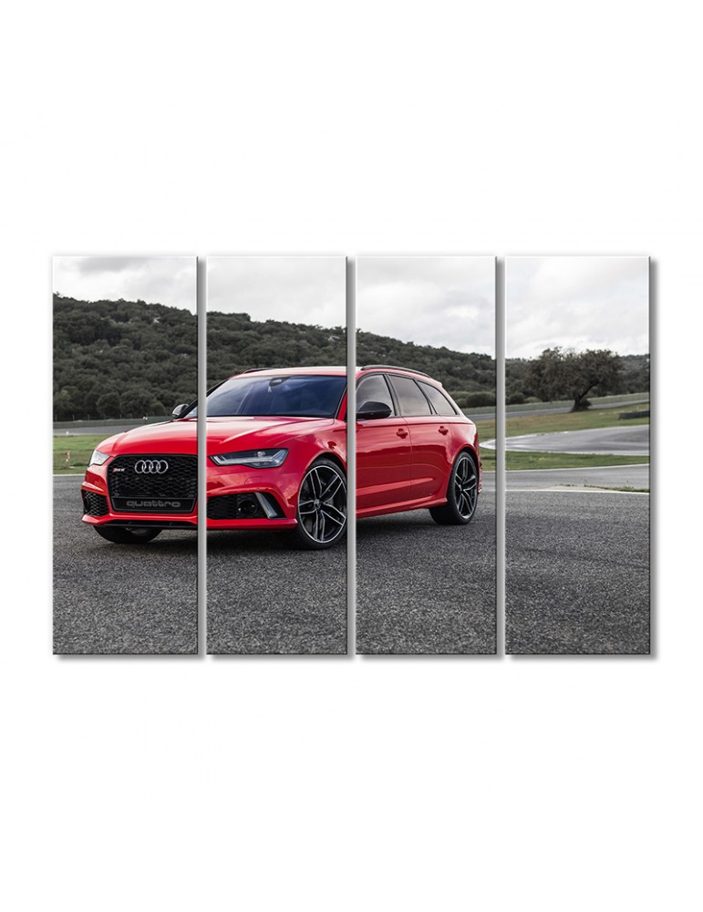 

Модульная картина Artel «Ауди rs6 авант красный автомобиль» 4 модуля 60x90 см