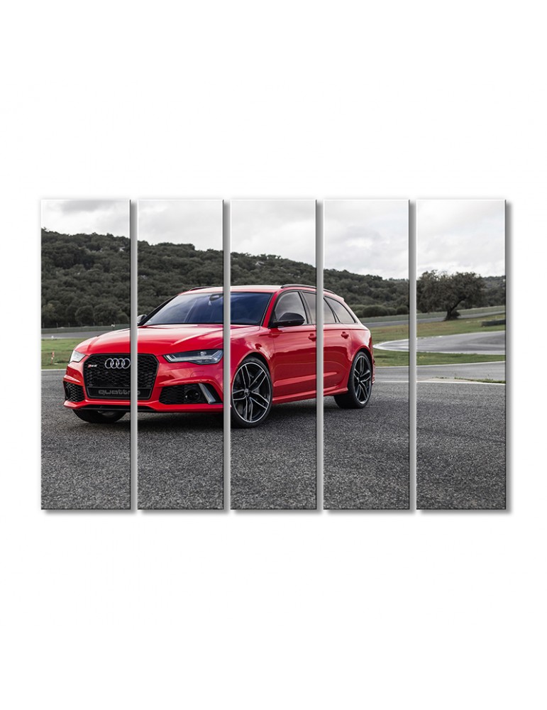 

Модульная картина Artel «Ауди rs6 авант красный автомобиль» 5 модулей 80x120 см