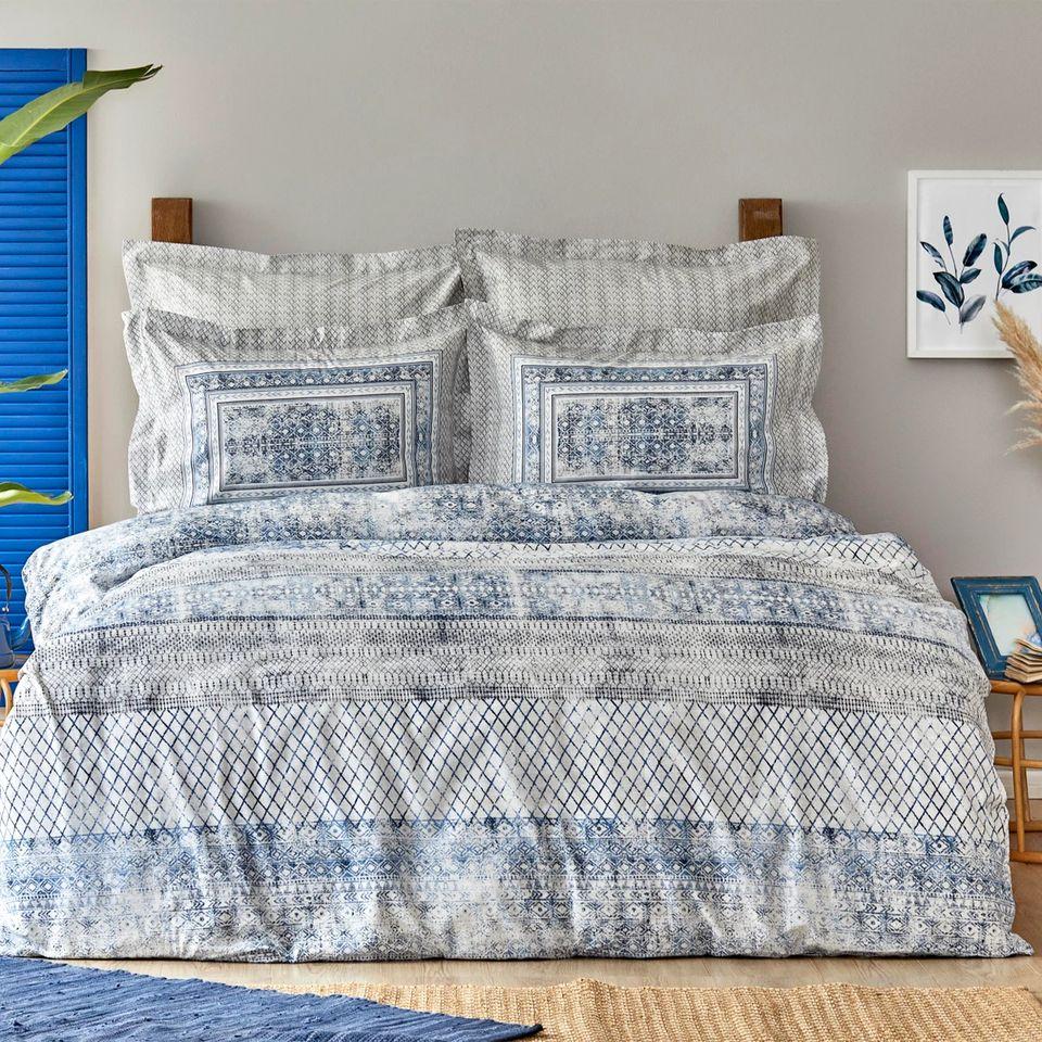 

Постельное белье Karaca Home - Gianna indigo индиго пике 200*220 евро