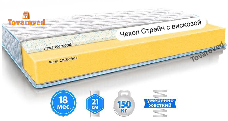 

Матрас ортопедический 80х190 Sleep&Fly Tonus Fitness
