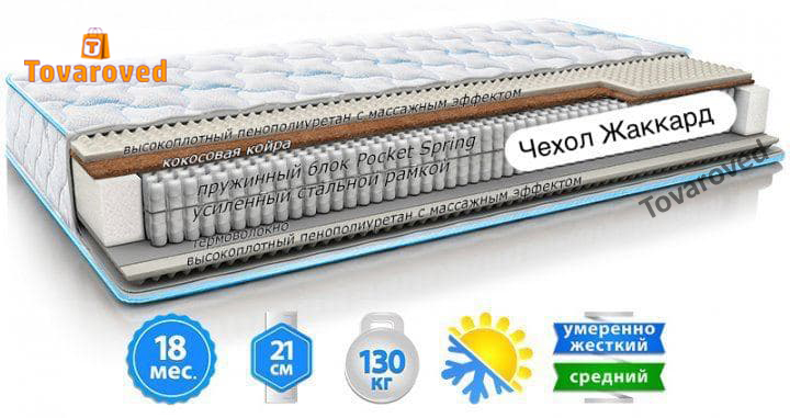 

Матрас ортопедический 140х190 Sleep&Fly Daily 2in1