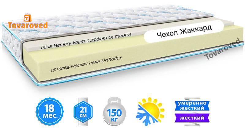 

Матрас ортопедический 90х190 Sleep&Fly COMBY NEW