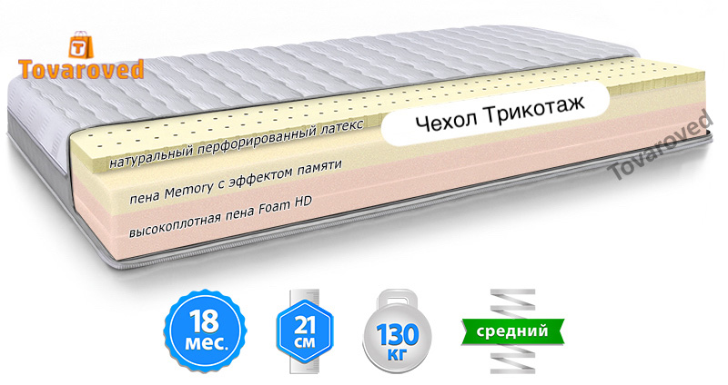 

Матрас ортопедический 90х190 Велам MMTech MODEL N