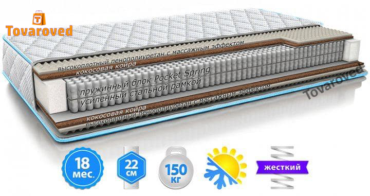 

Матрас ортопедический 80х200 Sleep&Fly Extra стрейч с вискозой
