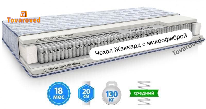 

Матрас ортопедический 90х200 Sleep&Fly Silver Edition CRYPTON