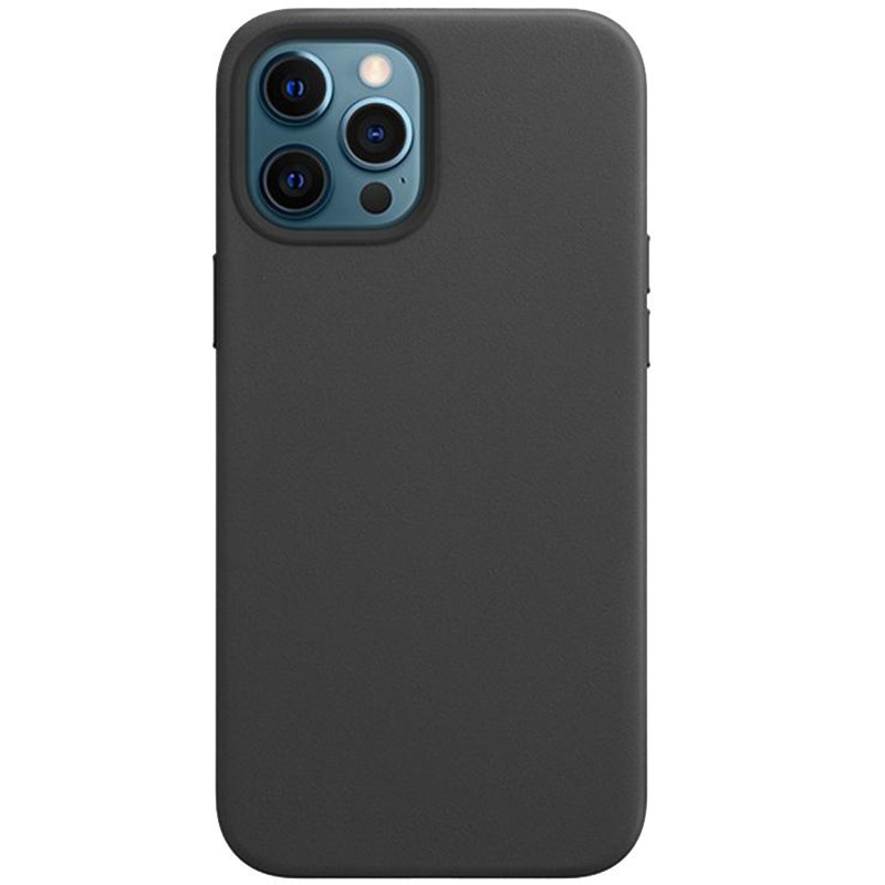 

Кожаный чехол Leather Case (AAA) without Logo для Apple iPhone 12 Pro / 12 (6.1") Black