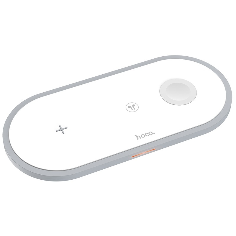 

Беспроводная зарядка Hoco CW24 Handsome 3-in-1 White