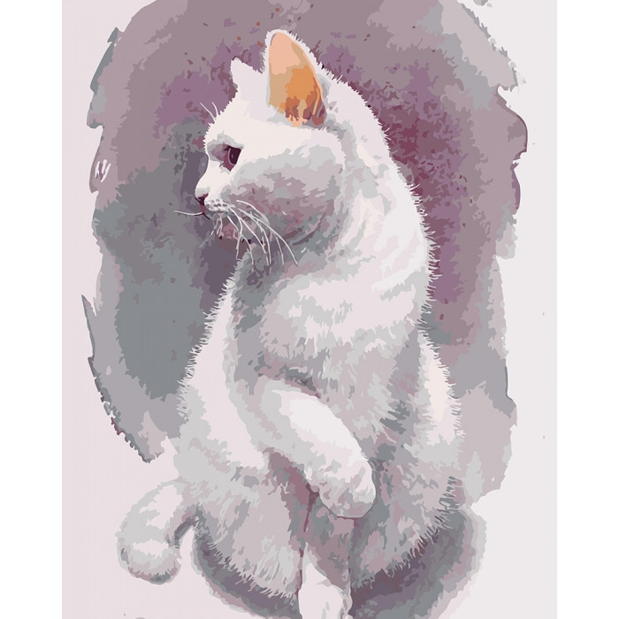 

Картина для рисования по номерам Идейка "Хрупкий кот" 40*50см KHO4181-RY