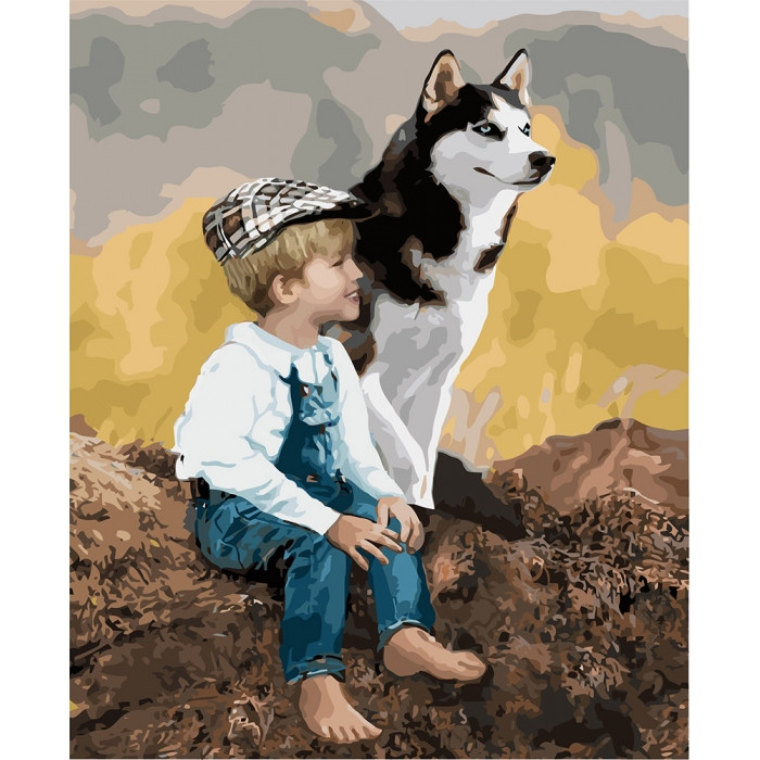 

Картина для рисования по номерам Идейка "Настоящие друзья" 40*50см KHO4660-RY