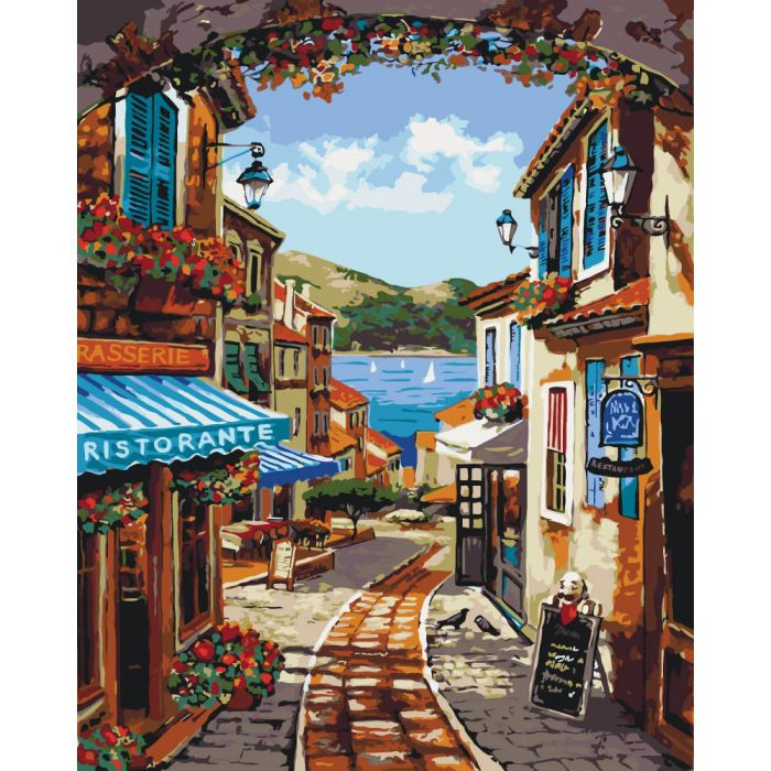 

Картина для рисования по номерам Идейка "Волшебная улочка" 40*50см KHO2174-RY