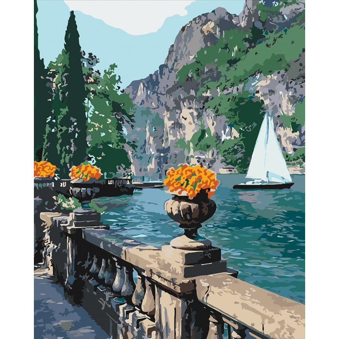 

Картина для рисования по номерам Идейка "Морская бухта" 40*50см KHO2740-RY