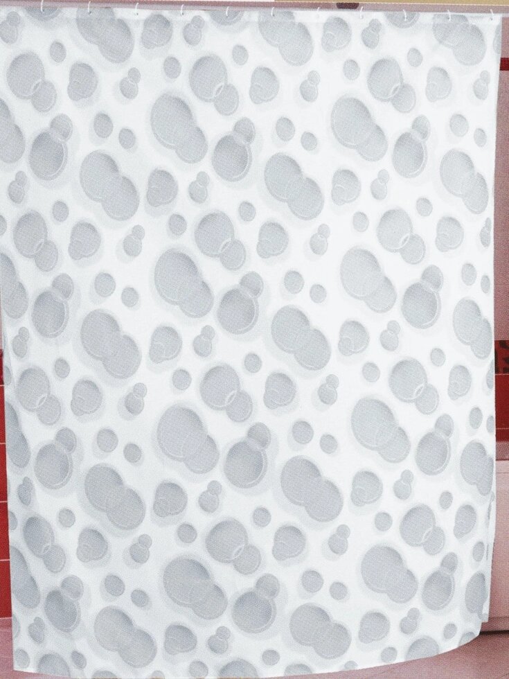 

Штора в ванную текстильная 180x200 см Cakiltasi Серый код 548 Dogus banyo