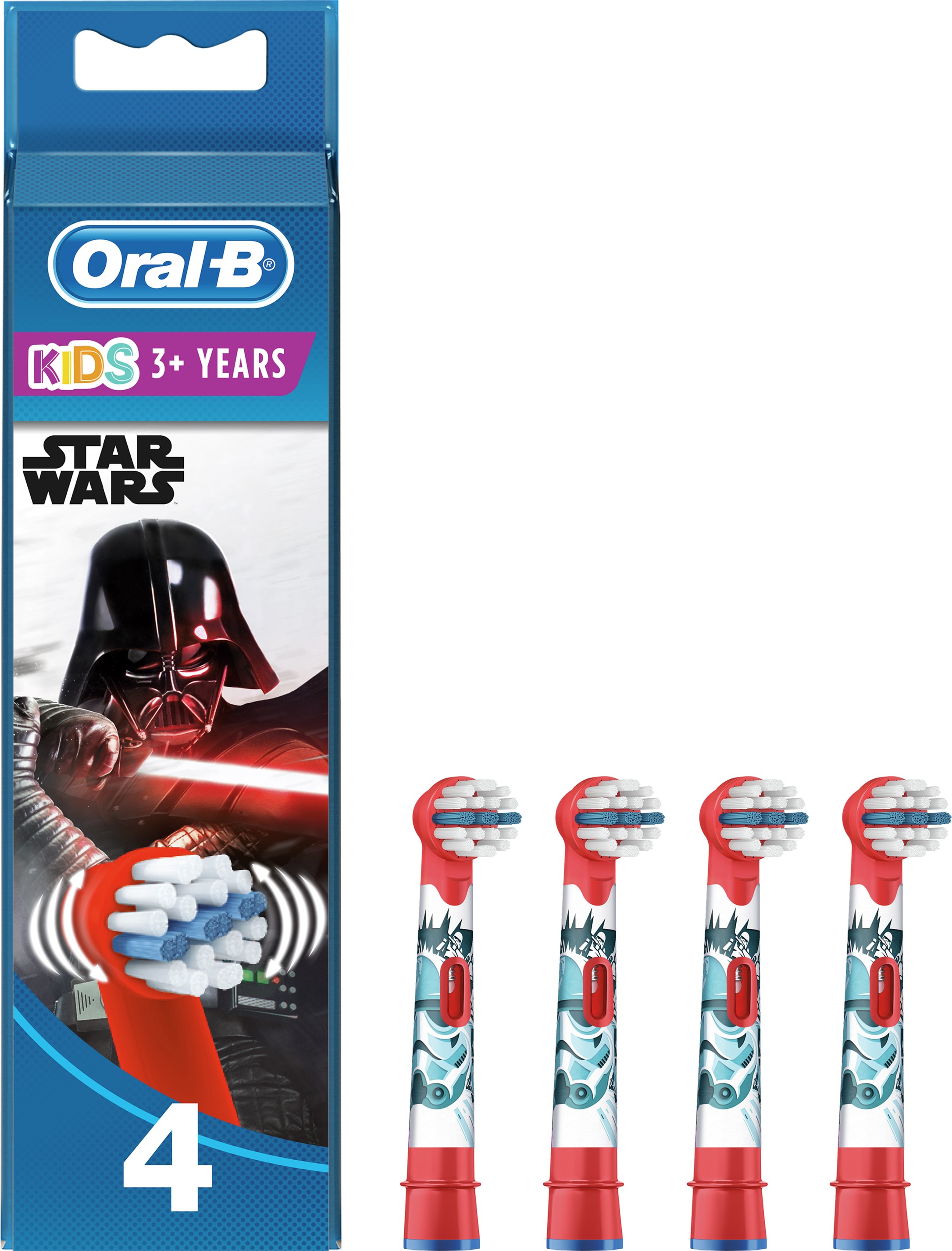 

Насадки для электрической зубной щётки Oral-B Kids Звездные войны, 4 шт