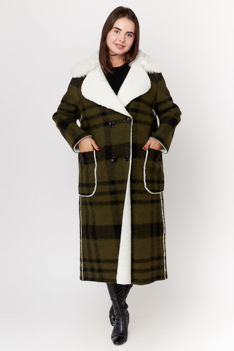 

Пальто Adrianno Em-73 40 Зеленое клетка 214970009