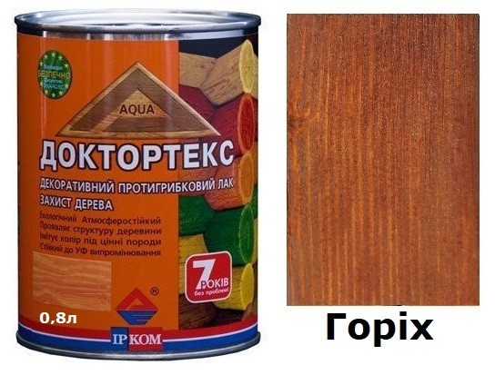 

Декоративный антисептический грунт-лак Ирком Доктортекс орех 0,8л