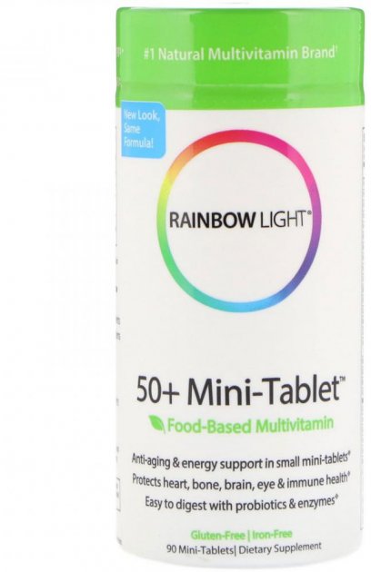 

Витамины Rainbow Light 50+ 90 Mini-Tablet Мультивитамины 50+ 90 мини-таблеток (599189)