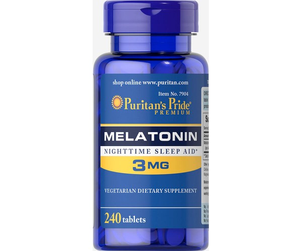 

Мелатолин Puritan's Pride Melatonin 3 mg 240 таблеток (103012)
