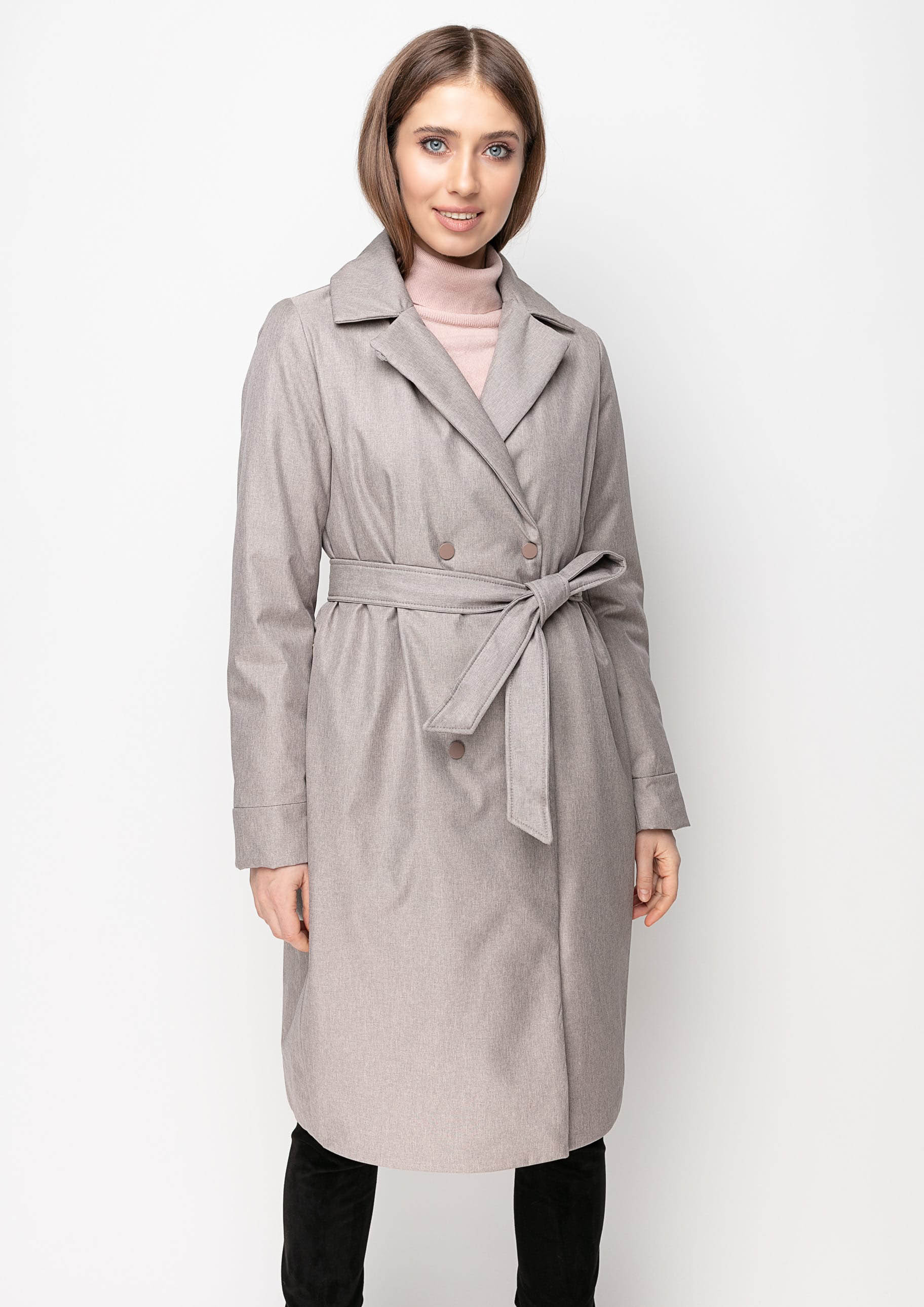 

Демисезонное пальто с прорезными карманами Samange 300-AC 44 Беж