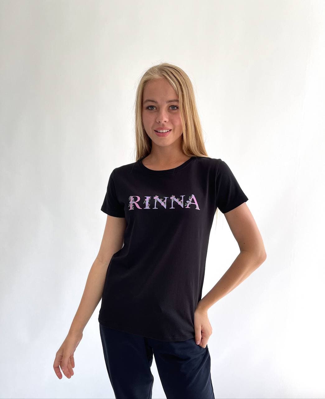 

Футболка Rinna Rossi  Черная (9201-1, Футболка Rinna Rossi 40 Черная (9201-1)