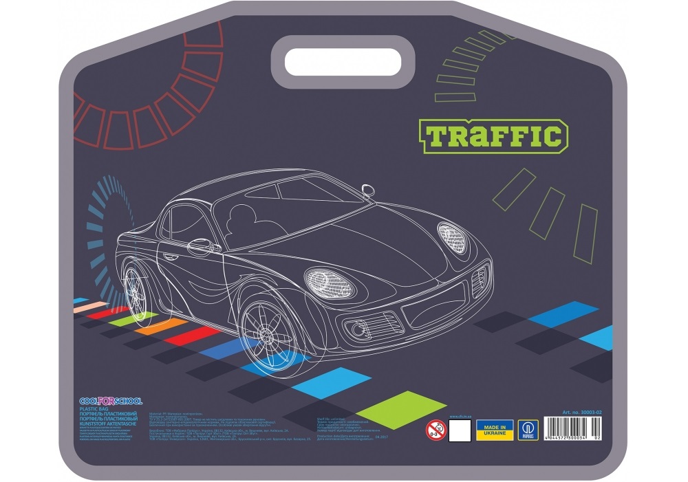 

Портфель "CoolForSchool" №CF30003-04 А3 пласт. на липучці Traffic