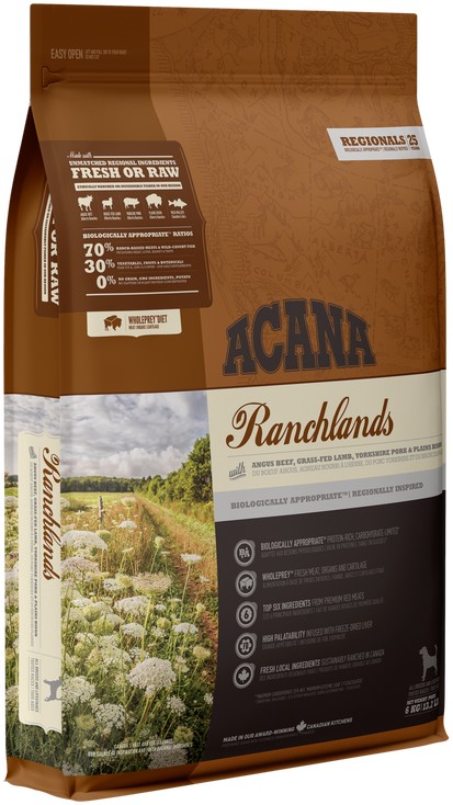 

Сухой корм для собак всех пород ACANA Ranchlands для всех стадий жизни со вкусом говядины, ягненока, свинины, бизона, судака 340 г (a54335) (64992543358)