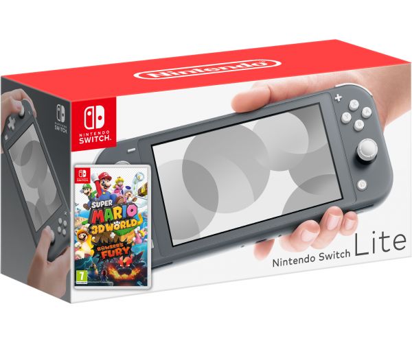 

Nintendo Switch Lite Gray + Игра Super Mario 3D World + Bowser's Fury (русская версия)