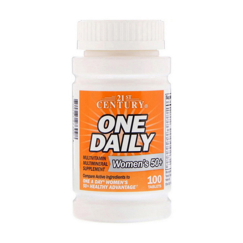 

Мультивитамины для женщин старше 50 лет 21st Century One Daily Multivitamin for Women`s 50+ женские (100 tabs)