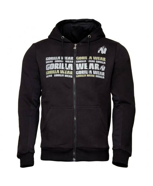 

Кофта Gorilla Wear Bowie Mesh Zipped Hoodie  Черная, Кофта Gorilla Wear Bowie Mesh Zipped Hoodie 4XL Черная