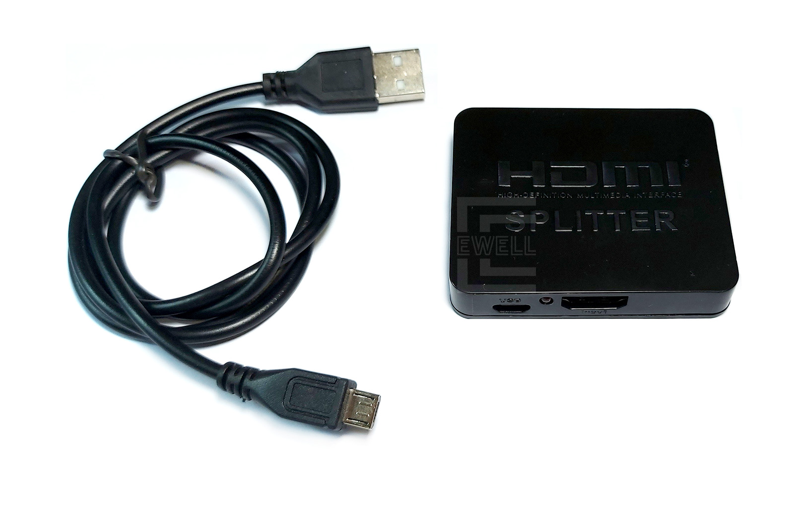 Видео сплиттер Ewell Splitter HDMI на 2 монитора, 4K2K, 3D, черный ...