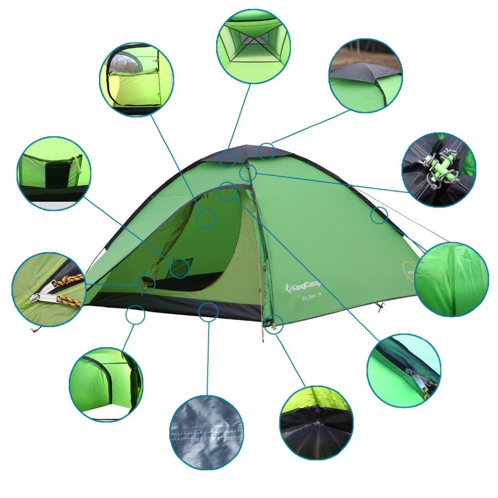 

Намет KingCamp Elba 3 (KT3038) Green
