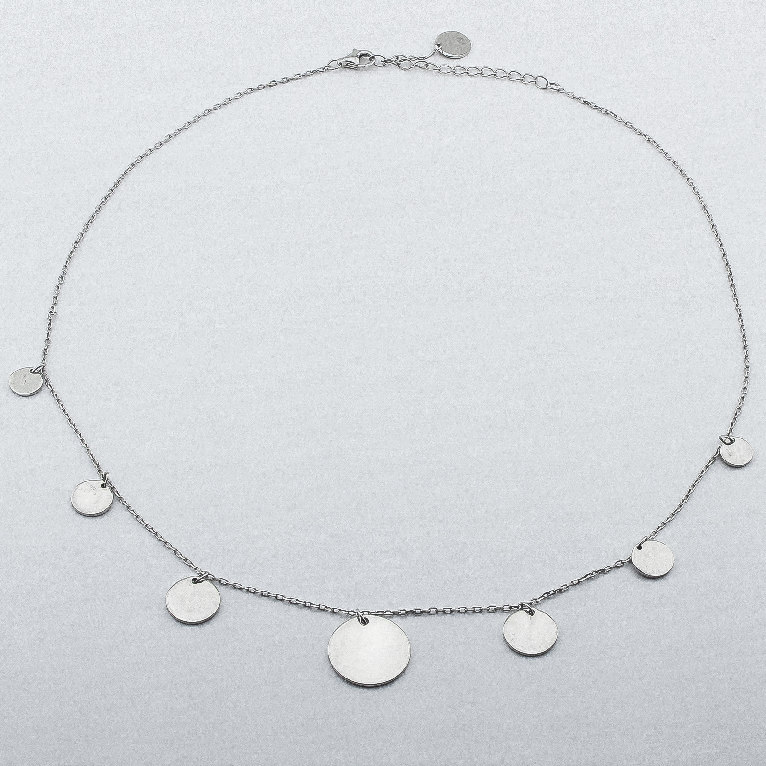 

Серебряное колье Монетки ko14687 Диамант, 45 размер