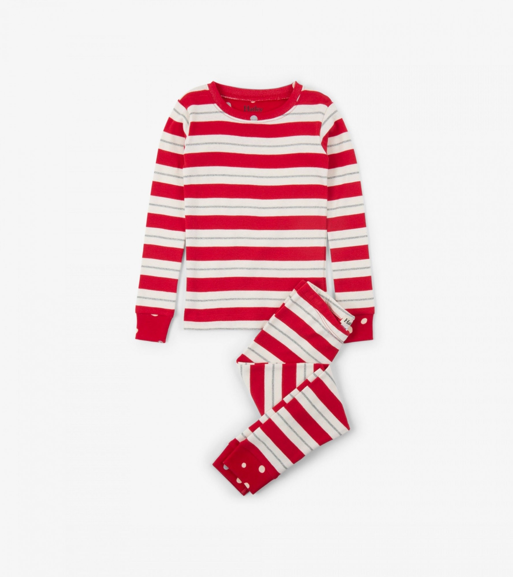 

Піжама Hatley Metallic Striped Holisday 5A червоний 110см (F18GHK204O)