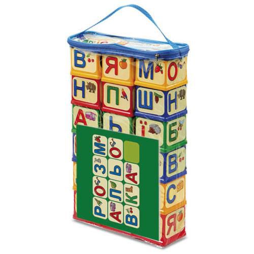 

Кубики "Абетка з розмальовкою", 18 шт