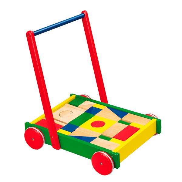 

Детские ходунки-каталка Viga Toys Тележка с кубиками (50306B)