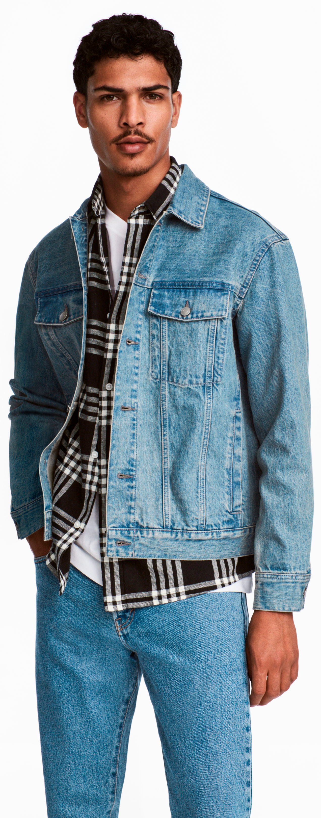 

Куртка джинсовая H&M 12-4976409 XL Голубая