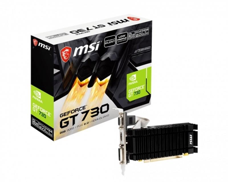 

Видеокарта GF GT 730 2GB DDR3 MSI (N730K-2GD3H/LPV1)